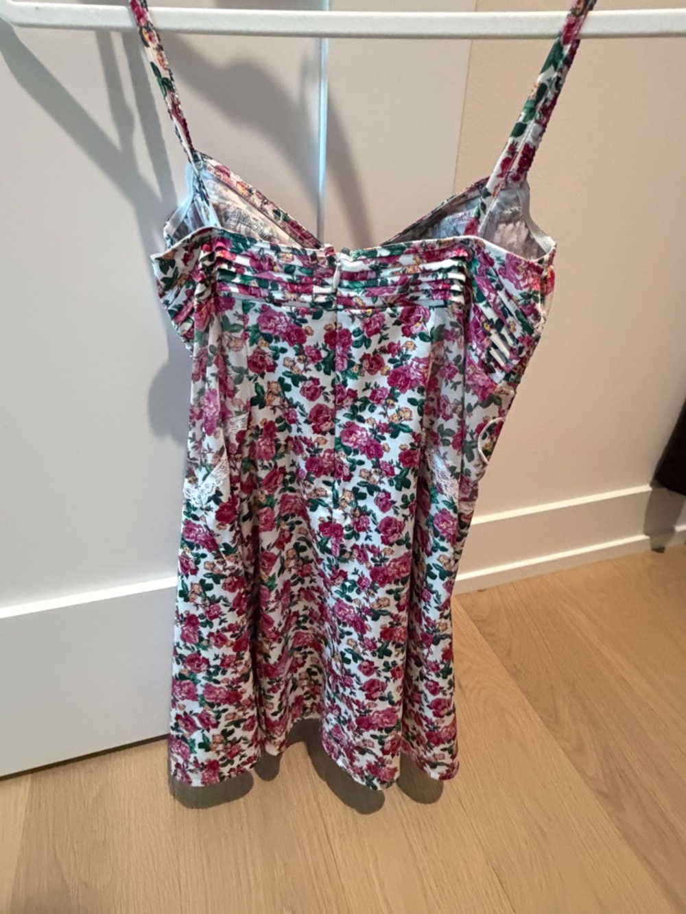For Love&Lemons mini floral dress with mesh heart cutout